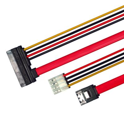 China Camera YXY SATA Gb/s 22p 7+15 pin power and data cable to SATA 7 pin receptacle cable + floppy disk 4 pin for sale