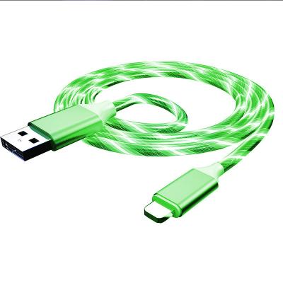 China Support All Mobile Phones YXY 1m Led Flowing Light Weight Fast Micro Usb Type C Magnetic Charger Charging Cable For Iphone for sale