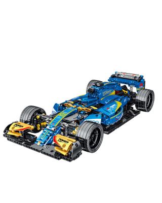 China DIY TOY HOT Selling 023007 1:14 F1 C36 Technol Blue Model Vehicle Building Block Boys Gift 1100pcs Building Toys for sale