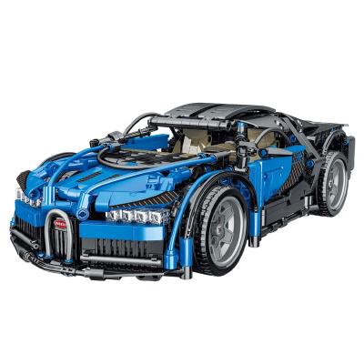 China DIY TOY Hot Sell 1:14 Bugatti Technol Model Vehicle Building Block Boys Blue Gift 1225pcs for sale