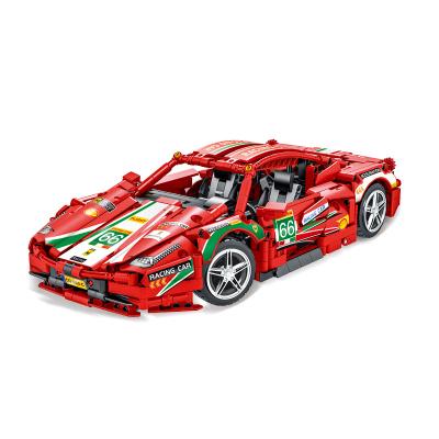 China Construction Toy Best Selling 023002 1:14 DIY Super Sports Car Vehicle Model Building Block Bricks Car Toys for sale