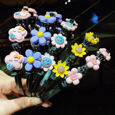 China European and American style new arrival resin hair band cartoon fruit flower shape headband clip hairpin for children for sale