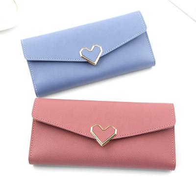 China New Arrival High Quality Student Long Wallets Solid Color Multi-Card Holder Multifunctional Wallet For Women for sale