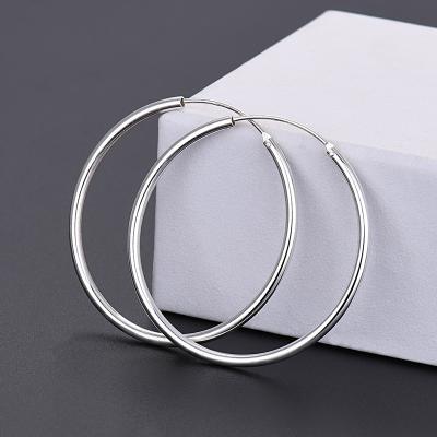 China European and American fashion simple simple earrings S925 Sterling Silver Temperament Trend Round earrings women for sale