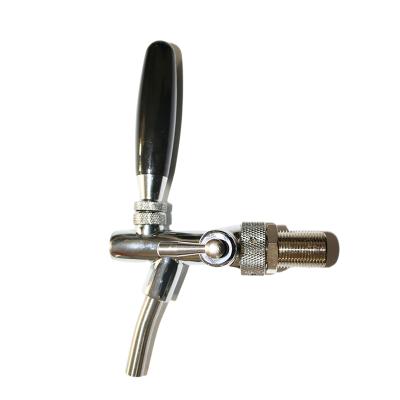 China Factory Direct Sale Stocked Flow Control Brass Chrome Plated Beer Tap Drink Standard Beer Dispensing Faucet for sale