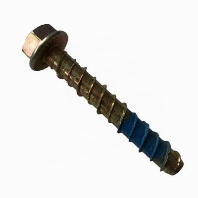 China Carbon Steel Strong Masonry Anchor Concrete Screw Bolts With Hex Clamp Head for sale