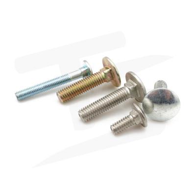 China Carriage Bolt (M16*100) Car Construction Bolt (Length 35mm-200mm), Round Head Square Neck Bolt Metric Size, Steel Q235 for sale