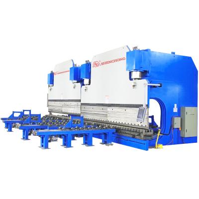 China Steel plate sheet bending 2-WE67K-250/6000 CNC hydraulic tandem press brake sheet metal cutting and bending machine bending machine for steel profile for sale