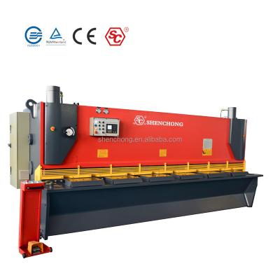 China Hydraulic Sheet Metallurgy CNC Guillotine Shearing Machine QC11K-8X4000 E21S With Pneumatic Defender for sale