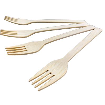 China Customized Size Biodegradable Disposable Bamboo Fork With New Design 150MM for sale