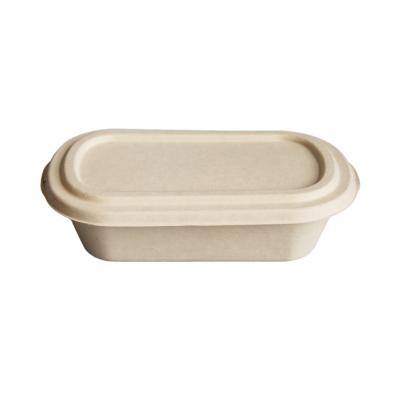 China 1100ml Biodegradable Bamboo Disposable Bento Box Eco-Friendly Lunch Box for sale