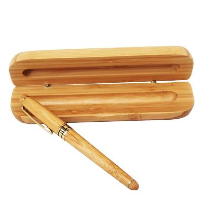 China Handmade Luxury Nature Interesting Looking Bamboo Wooden Fountain Pen Business Gift Office Gift With Box for sale