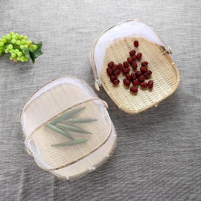 China Eco-friendly Bamboo Fly Proof Insect Repellent Basket Dry Goods Cover Drying Basket Bread Dish Cover Fruit Dish Steamed Bread Basket for sale