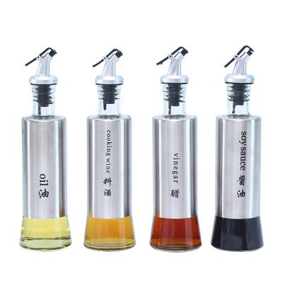 China Freshness Preservation Kitchen Supplies Condiment Bottle Glass Oil Jar Oil Jar Soy Sauce Seasoning Leakproof Bottle for sale