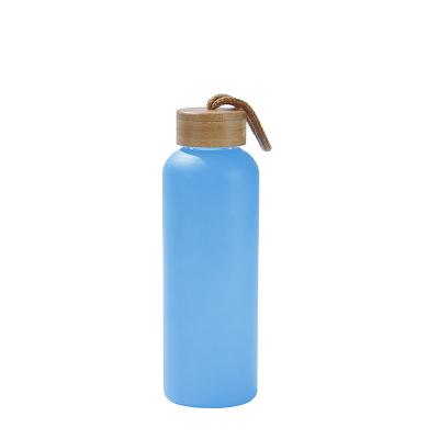 China Sublimation Multi Color Convenient Cup Bamboo Tumbler Glass Jars Bottles With Bamboo Lid for sale