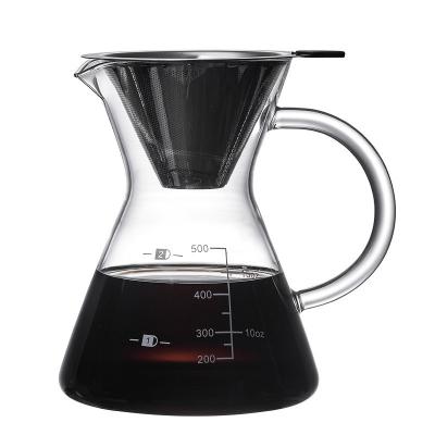 China Portable Coffee Tea Maker Gooseneck Tea Kettle Glass-to-Glass Coffee Server for sale