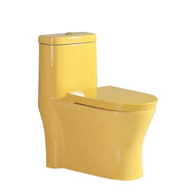 China KD-20CT Modern Multi-color Ceramic Double-flush Sanitary Toilet, Yellow Toilet Color Floor Standing Toilet for sale