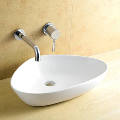 China No Faucet Hole Wash Basin Hand Wash Bowl Countertop Ceramic Sanitary Basin for sale