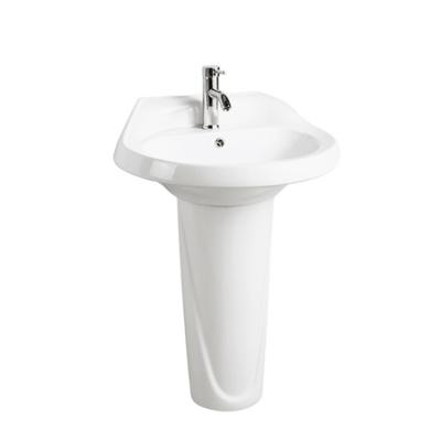 China Floor Standing Wash Hand Basin With One Piece Rack Pedestal Wash Basin for sale