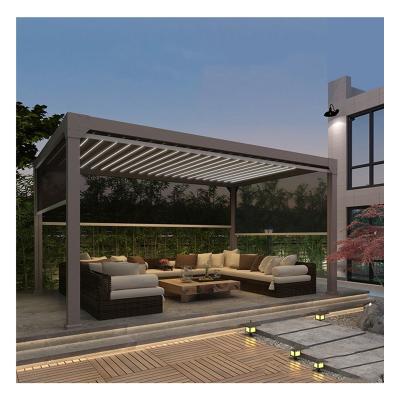 China Garden Pergola Aluminum Bioclimatic Pergola Easily Assembled Outdoor Pergola for sale