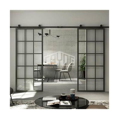 China Modern aluminum sliding barn door track for sliding door glass glass for sale