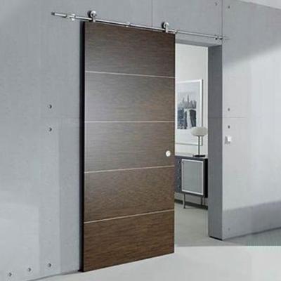 China CAYOE Modern Track Solid MDF Inside Covered Water Proof Double Glass PVC Shower Barn Exterior Wood Sliding Door Bath Room for sale