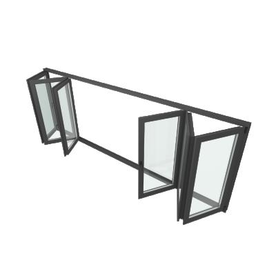 China Aluminum Vertical Sliding Screen Shop Front Electric Folding Bi-Fold Up Windows And Doors for sale