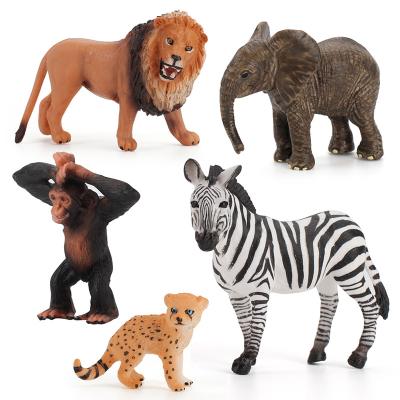 China Large Plastic African Animals Zoo Jungle Playset Colorful/Safe/Environmental Realistic Jumbo Wild Animal Figures for sale