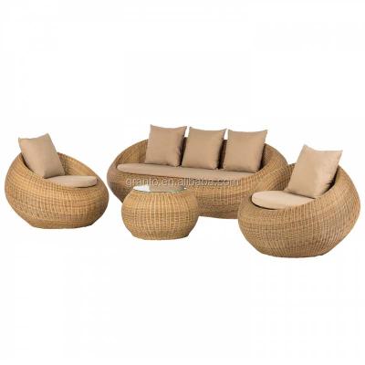 China New Modern Arrive Outdoor Waterproof Furniture Wicker Garden Sofa Rattan Sofa Set for sale