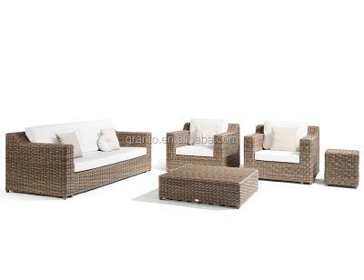 China Outdoor Wicker Furniture Garden Use Rattan Sofa Set Beautiful Weather Outdoor Furniture Design for sale