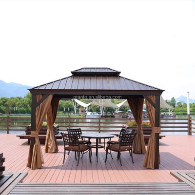 China UV-Resistant Rectangle Shape Popular Outdoor Hotel Furniture Aluminum Gazebo for sale