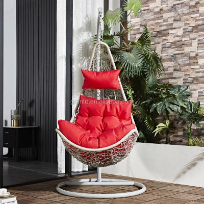 China Strong Popular Outdoor Swing Seat Design Furniture Garden Padded Swing Chair For All Weather for sale