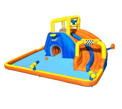 China Outdoor Use Bestway-53377 5.51M X 5.02M X 2.65M Super Speedway Kids Inflatable Water Park Pool for sale