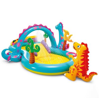 China Kids Water Play Dinoland Inflatable Play Center Pool For Kids Inflatable Pool Games Pool for sale