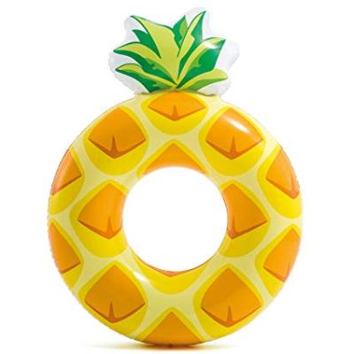 China Intex 56266 Inflatable Pool Pineapple Tube Lifelike Fruit Design Oranges Swimming Ring Adult for sale