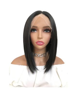 China Body Wave 2023 New bright black T--part Lace Bob synthetic lace front wig  For Black Women natural hairline   full lace wig for sale