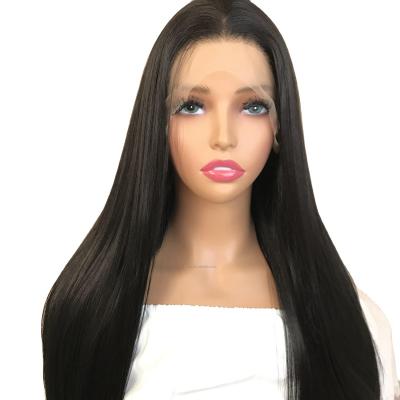 China Body Wave Black Synthetic 13#4 lace front Wigs Natural Hairline Silky Straight Glueless Futura Hair Front Lace Wigs For Women Dai for sale