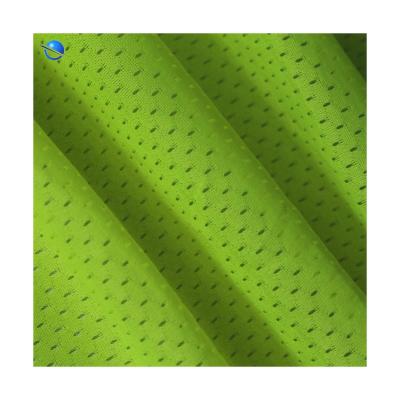 China Memory Mesh Cave Knitted Sportswear Fabric Hole Knitted Fabric for sale