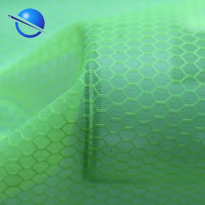 China Antistatic Fabric In Porcelain 100 Hexagonal Polyester Mesh Fabric For Laundry Bag for sale