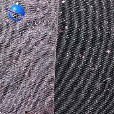 China Breathable Shiny Tulle Fabric Grenadine Fabric Mesh Fabric For Dresses for sale