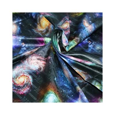 China Low Moq Fragrance 100% Custom Cotton Fabric Galaxy Anti-static Custom Digital Printed Organic Cotton Fabric For Garment for sale