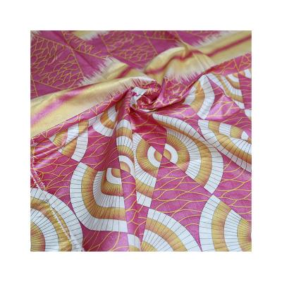 China 2022 Anti-Static New Design 100% Cotton Bronzing Fabric Organic Gold Foil Printed Poplin Floral Coated Designer Fabric for sale