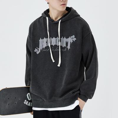 China hot selling 420gsm thickening 420gsm retro 62% anti-wrinkle cotton 38% polyester heavy street style hoodie for men for sale