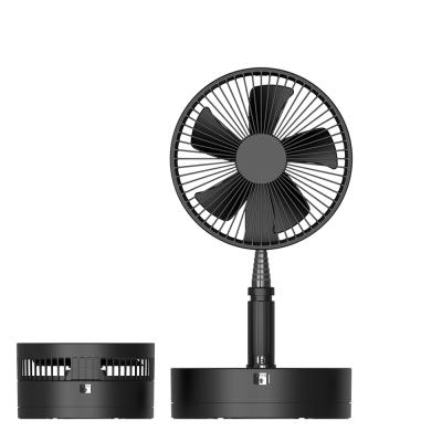 China 9 Inch Multifunctional Base Standing Mini Telescopic Rechargeable Folding Portable Electric Fan for sale