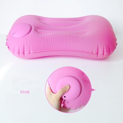 China Inflatable Pillow Anti-static Outdoor Silk Folding Automatic Milk Press Travel Waist Pillow Ultra-fast Rail Portable Air Cushion for sale