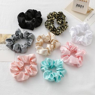 China Wholesale pure silk single head ring belt hair rope scrunchy joker satin joker color factory factory color hair ties for sale