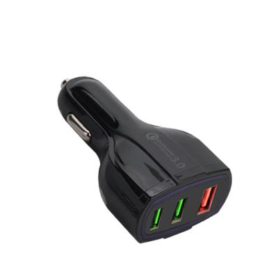 China 3.0 3.0 USB Car Charger 3 Chargers Adapter Left Fast Quick USB Car Charger For iPhone 12 11 Pro Max X XR XS for sale