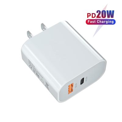 China QC 3.0 QC 3.0 Quick Charger 20W Palladium USB Mobile Type 18W Fast Plug EU USA C Wall Charger Travel Adapter For iPhone for sale