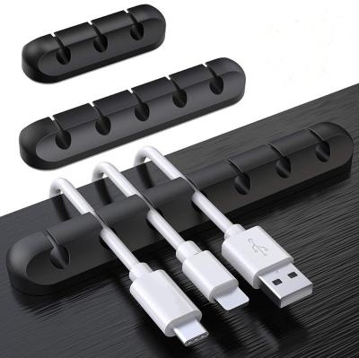 China Different Size Cable Ties Organizer Management Self Adhesive USB Cable Holder Clips Tie System for Organizing Ideal for Home for Home Office Car for sale