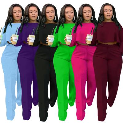 China Viable Women's Fall Dress 2021 Sportswear Suits Front Short Long Back Plus Size Women's Dress Two Piece Sets for sale